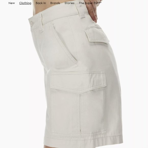 Aritzia Tna Lenox Cargo Shorts, Size 4, Flax Beige - Picture 7 of 8